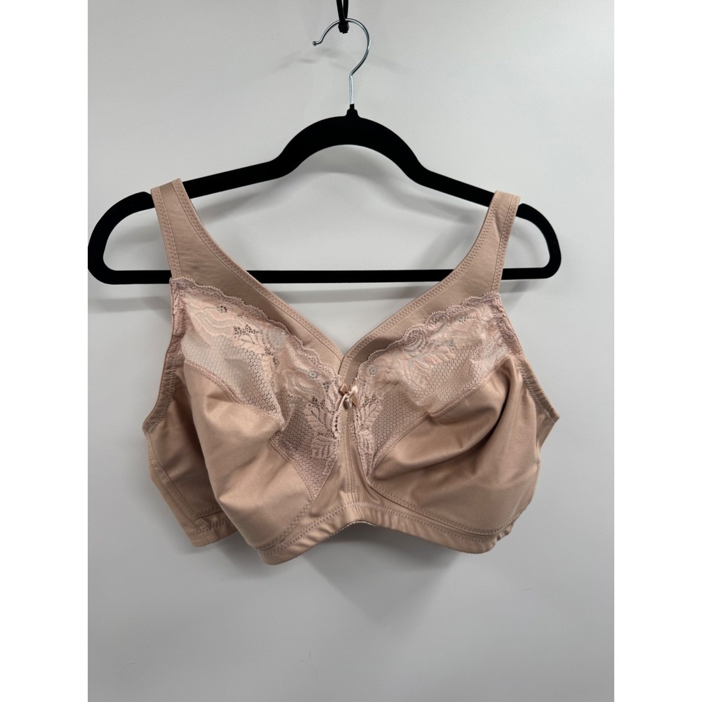 Glamorise‎ Magiclift Full Figure Minimizer Bra Womens 42DD Cafe Wire-Free NWOT